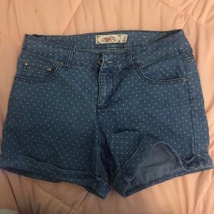 one 5 one denim polka dots shorts